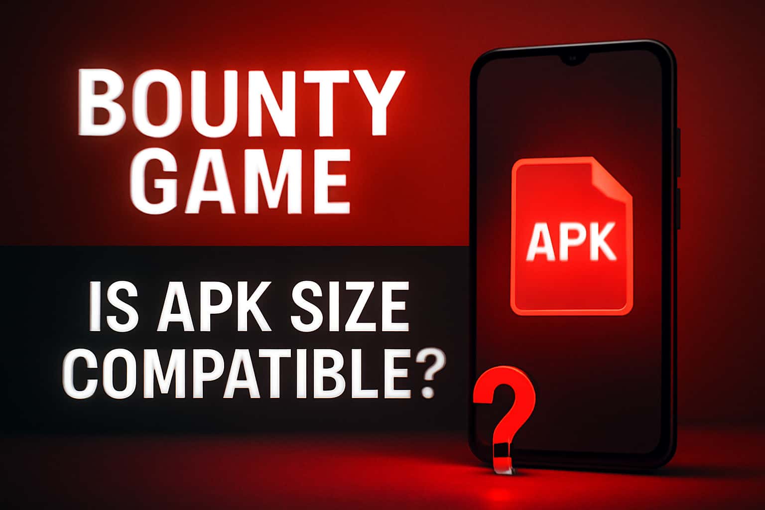 An informative scene discussing the compatibility of Bounty Game APK size.