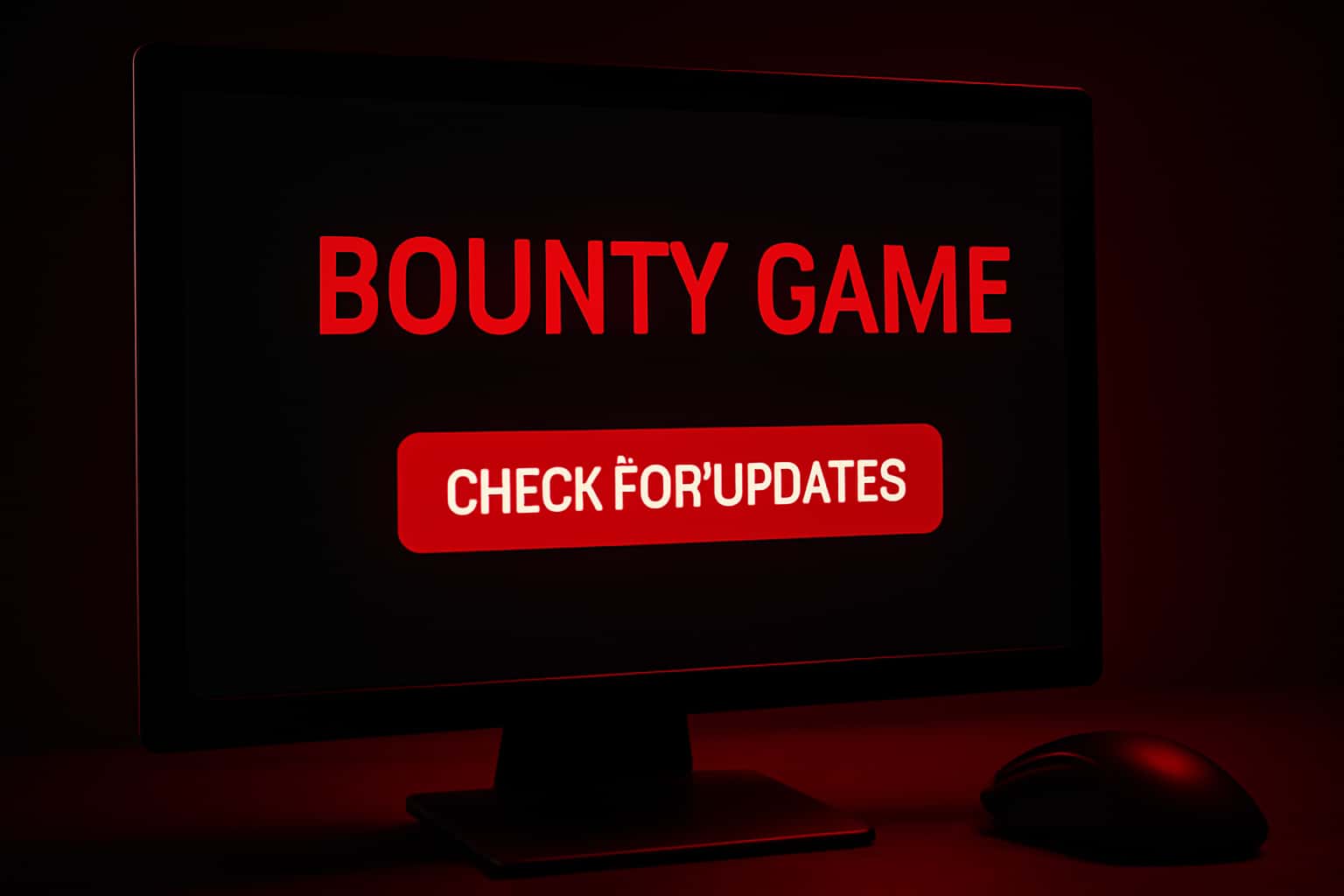 A scene illustrating the Bounty Game update process with visual elements indicating updates.