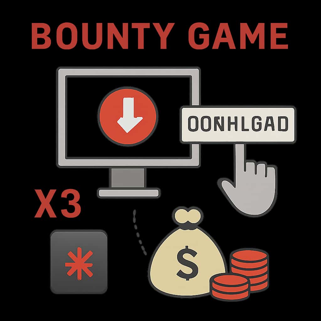 A diagram showcasing the installation steps for Bounty Game Download.