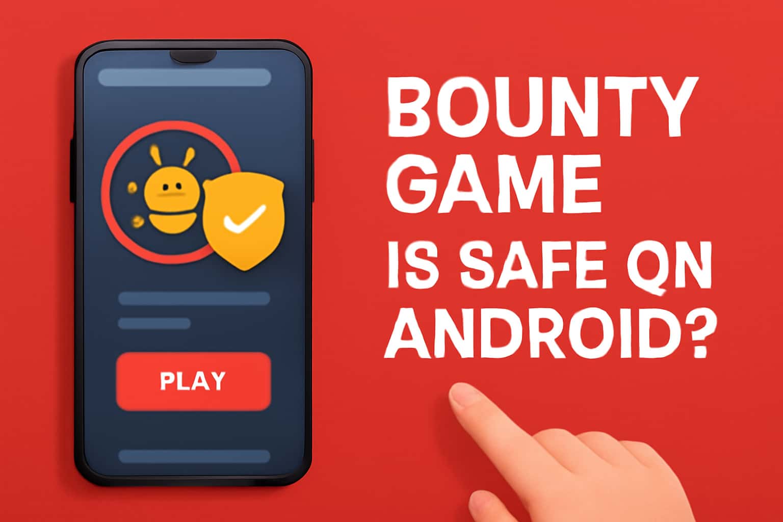 An informational visual representation of Bounty Game safety on Android.