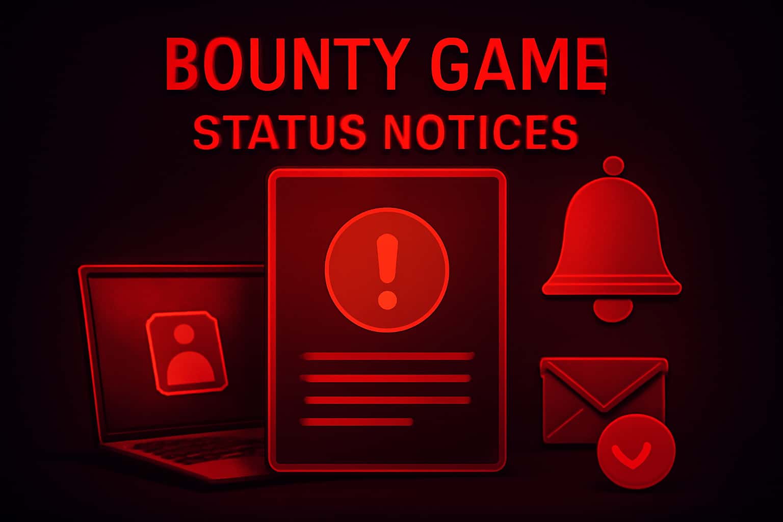 An informational graphic about Bounty Game Status Notices, emphasizing updates and compatibility.