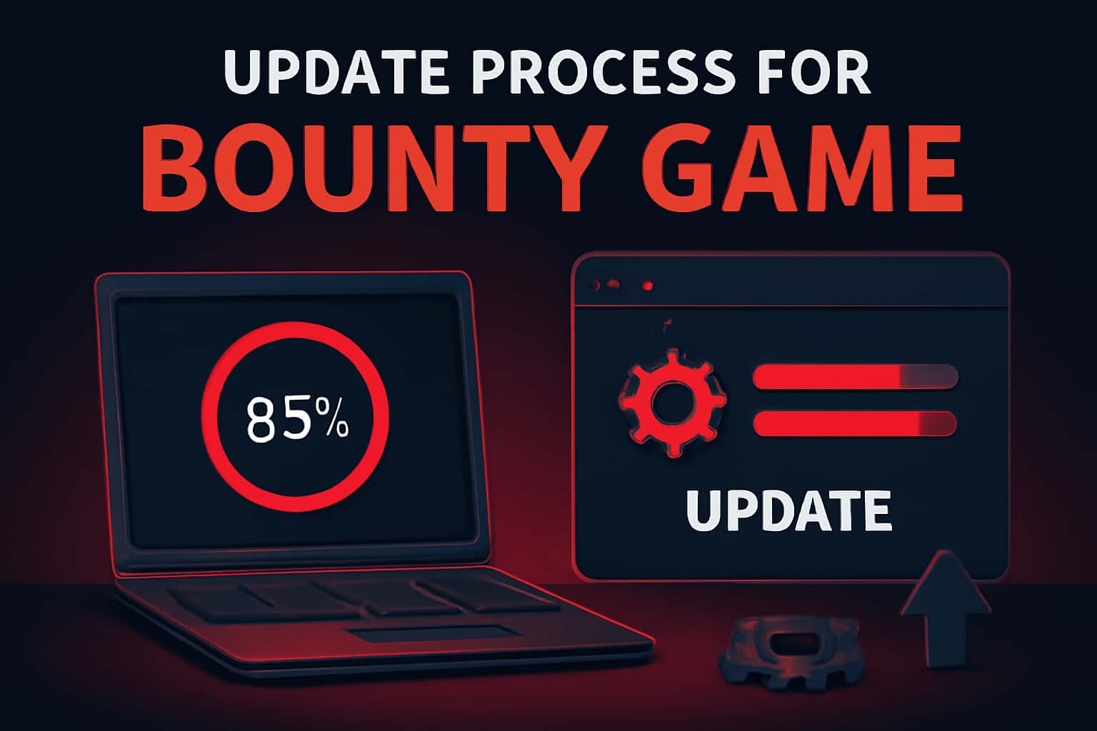 Informational graphic about updating the Bounty Game app, focusing on process and guidelines.